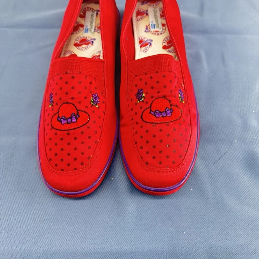 Keds Grasshoppers VTG Y2K Red Hat Society Casual Loafers Women Size 7 1/2 Med